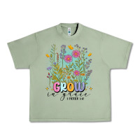 Oil Green grow in grace Urban Heavy Tee - MaliasSmallBusiness