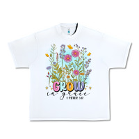 White grow in grace Urban Heavy Tee - MaliasSmallBusiness