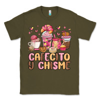 Army Green cafecito y chisme Classic Tee - MaliasSmallBusiness