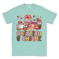 Seafoam cafecito y chisme Classic Tee - MaliasSmallBusiness