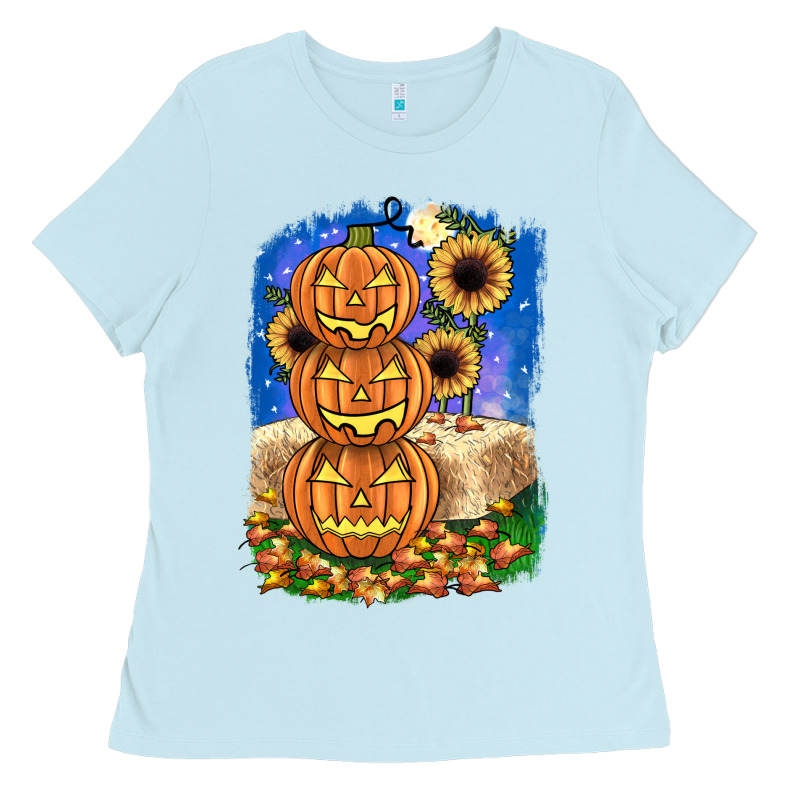 Pumpkin Sunflower Ladies Tee by JahusDesignShop | Teevron