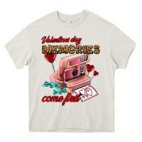 Cream valentines day memories come first Heavy Core Tee - AdoDesignShop