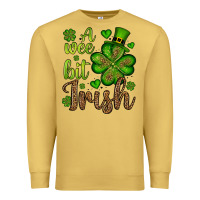 Antique Gold St. Patrick's A wee bit irish Premium Sweatshirt - OliviaCreatesArt