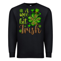Black St. Patrick's A wee bit irish Premium Sweatshirt - OliviaCreatesArt