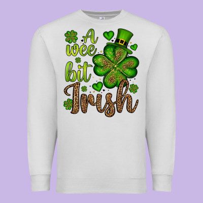 St. Patrick's A Wee Bit Irish Premium Sweatshirt Designed By Oliviacreatesart