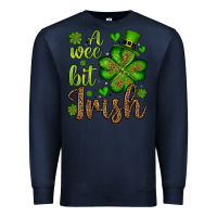 Navy St. Patrick's A wee bit irish Premium Sweatshirt - OliviaCreatesArt