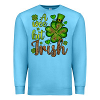 Ocean Blue St. Patrick's A wee bit irish Premium Sweatshirt - OliviaCreatesArt