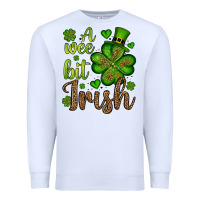 White St. Patrick's A wee bit irish Premium Sweatshirt - OliviaCreatesArt