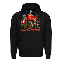 Black Army Christmas Home Sweet Home Zipper Hoodie - HowdyJamesFarm