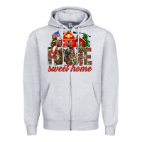Heather Grey Army Christmas Home Sweet Home Zipper Hoodie - HowdyJamesFarm
