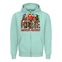 Seafoam Army Christmas Home Sweet Home Zipper Hoodie - HowdyJamesFarm