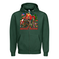 Sports Green Army Christmas Home Sweet Home Zipper Hoodie - HowdyJamesFarm