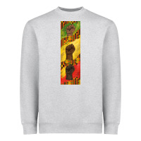 Heather Grey juneteenth pen wrap Heavyweight Sweatshirt - BarkalooDesign