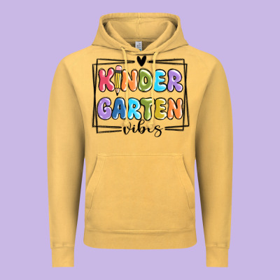 Kinder Garten Vibes Vintage Hoodie Designed By Maliassmallbusiness