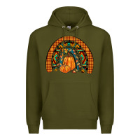 Army Green fall pumpkin rainbow Premium Hoodie - JahusDesignShop