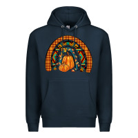 Navy fall pumpkin rainbow Premium Hoodie - JahusDesignShop