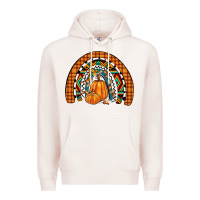 Pale Pink fall pumpkin rainbow Premium Hoodie - JahusDesignShop
