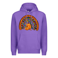 Purple fall pumpkin rainbow Premium Hoodie - JahusDesignShop