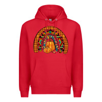 Red fall pumpkin rainbow Premium Hoodie - JahusDesignShop