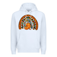 White fall pumpkin rainbow Premium Hoodie - JahusDesignShop