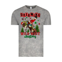 Cloud Rock dreaming of a wild west christmas cowboy santa Vintage Tee - MaliasSmallBusiness