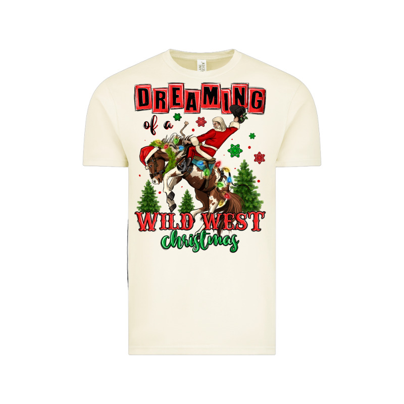Dreaming Of A Wild West Christmas Cowboy Santa Vintage Tee by MaliasSmallBusiness | Teevron