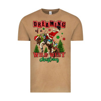 Vintage Camel dreaming of a wild west christmas cowboy santa Vintage Tee - MaliasSmallBusiness