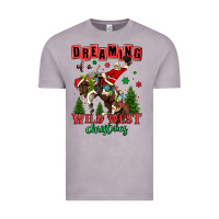 Vintage Zinc dreaming of a wild west christmas cowboy santa Vintage Tee - MaliasSmallBusiness