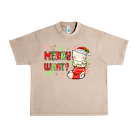 French Oak merry what christmas cat Urban Heavy Tee - MaliasSmallBusiness