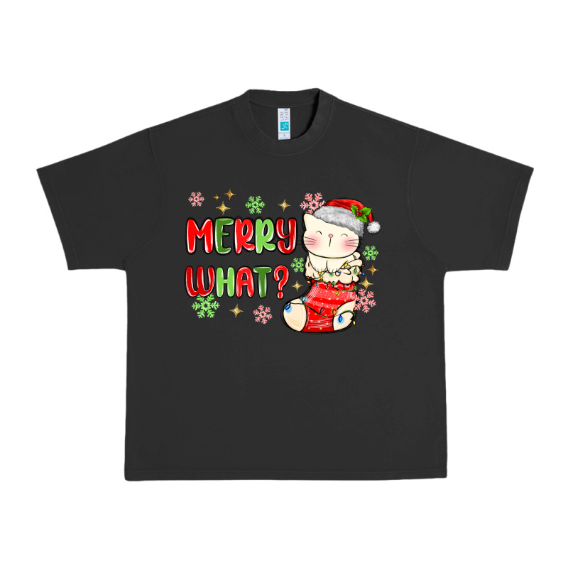 Merry What Christmas Cat Urban Heavy Tee by MaliasSmallBusiness | Teevron