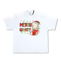 White merry what christmas cat Urban Heavy Tee - MaliasSmallBusiness