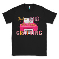 Black just a girl who loves crafting Classic Tee - MaliasSmallBusiness
