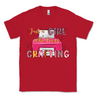 Red just a girl who loves crafting Classic Tee - MaliasSmallBusiness