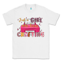 White just a girl who loves crafting Classic Tee - MaliasSmallBusiness