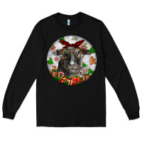 Black christmas dorper sheep Long Sleeve Tee - LillyAllenDesigns