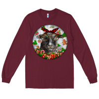 Burgundy christmas dorper sheep Long Sleeve Tee - LillyAllenDesigns
