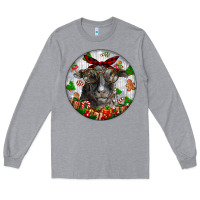 Heather Grey christmas dorper sheep Long Sleeve Tee - LillyAllenDesigns