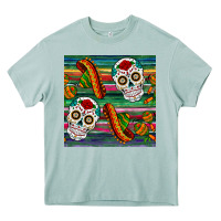 Arona sugar skull seamless pattern Heavy Core Tee - BundleAndBundleShop