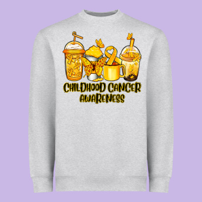 Childhood Cancer Awareness Coffee Heavyweight Sweatshirt Designed By Jasminsmagicworld