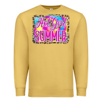Antique Gold Hot Girl Summer Tie Dye Leopard Premium Sweatshirt - CowCowDesign