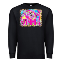 Black Hot Girl Summer Tie Dye Leopard Premium Sweatshirt - CowCowDesign