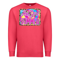 Cardinal Hot Girl Summer Tie Dye Leopard Premium Sweatshirt - CowCowDesign