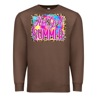 Chestnut Hot Girl Summer Tie Dye Leopard Premium Sweatshirt - CowCowDesign