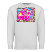 Dove Grey Hot Girl Summer Tie Dye Leopard Premium Sweatshirt - CowCowDesign