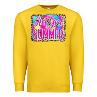 Lemon Hot Girl Summer Tie Dye Leopard Premium Sweatshirt - CowCowDesign