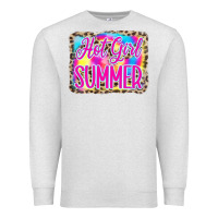 Oatmeal Heather Hot Girl Summer Tie Dye Leopard Premium Sweatshirt - CowCowDesign