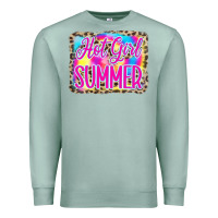 Seafoam Hot Girl Summer Tie Dye Leopard Premium Sweatshirt - CowCowDesign
