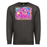 Smoke Hot Girl Summer Tie Dye Leopard Premium Sweatshirt - CowCowDesign