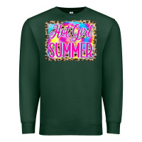 Sports Green Hot Girl Summer Tie Dye Leopard Premium Sweatshirt - CowCowDesign