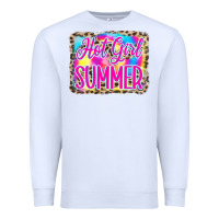 White Hot Girl Summer Tie Dye Leopard Premium Sweatshirt - CowCowDesign